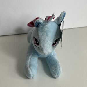 New Fuzzy Friends Blue Unicorn Plush 8” Soft Greenbriar NWT